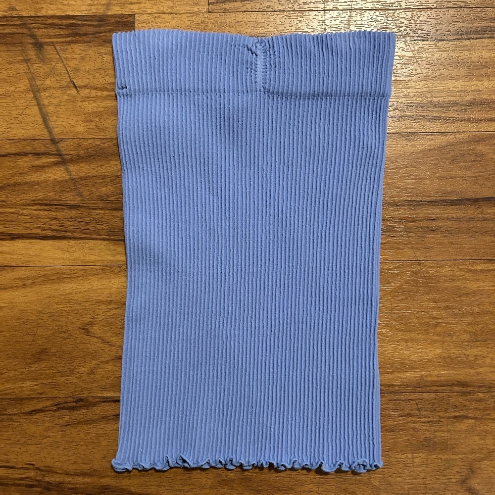 Dry Goods Blue Ribbed Tube Top